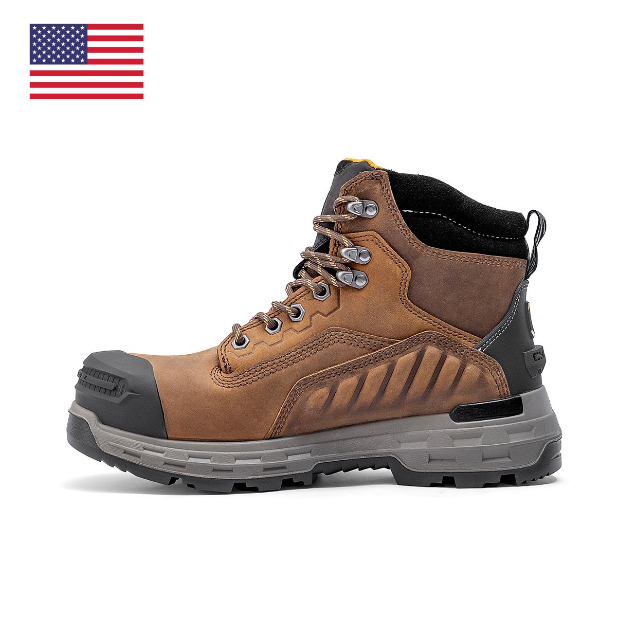 Wildwood 6 Waterproof Composite Toe Brown Boot - Made in USA - 8 | Brown