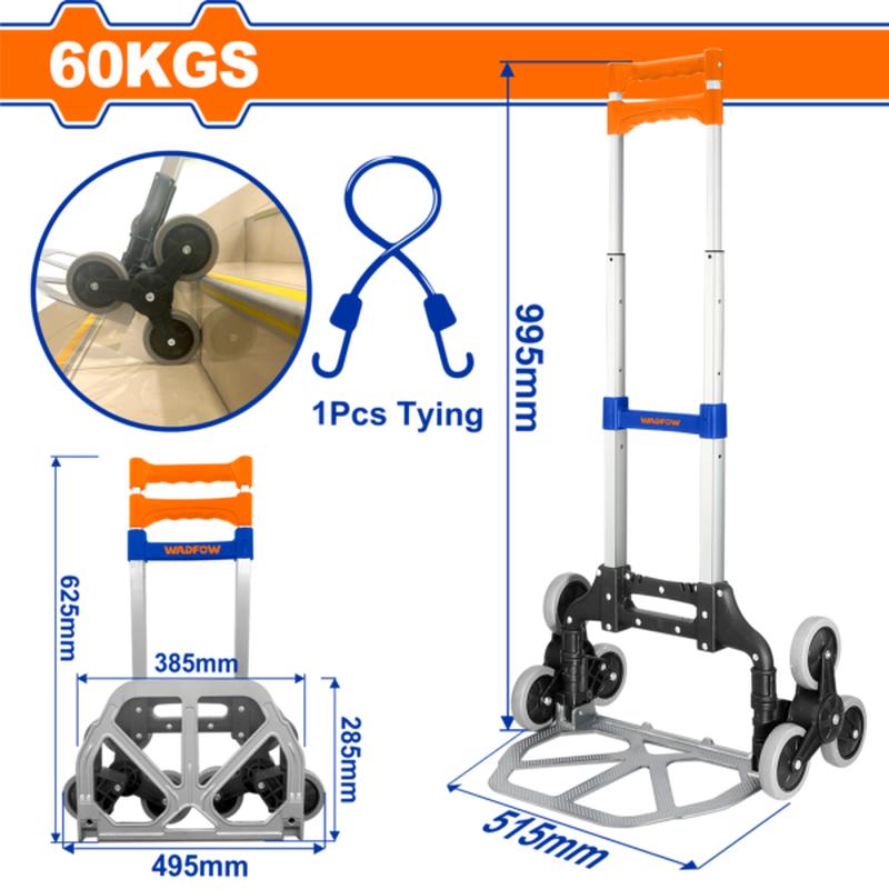 WWB6A06 (Wadfow Foldable hand truck Aluminum 60Kgs  P1C4)