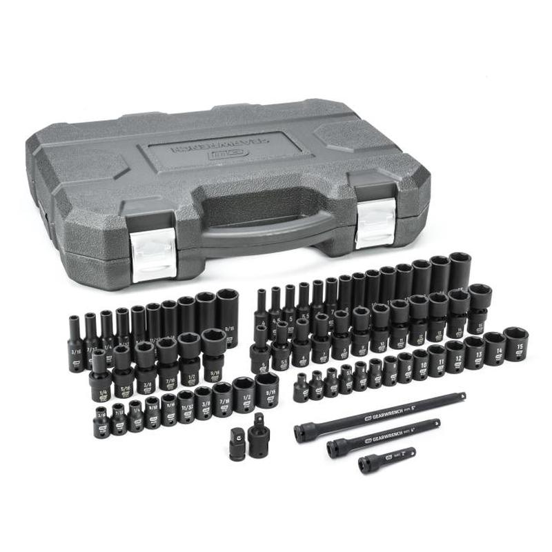 1/4 Drive 6 Point Standard & Deep Universal Impact Metric & SAE Socket Set 71Pce - 84903 by GEARWRENCH