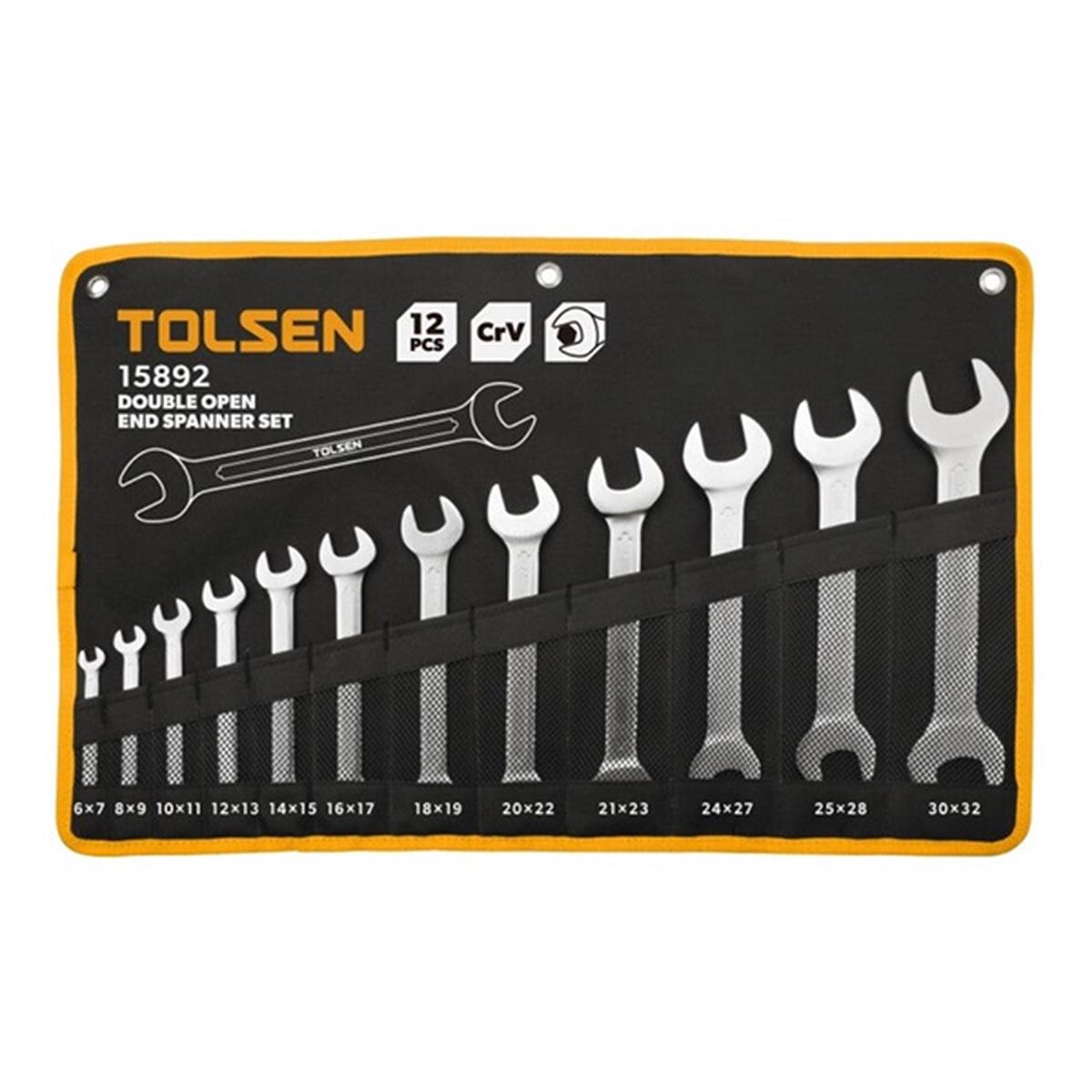 12Pcs Double Open End Spanners Set Tolsen 15892