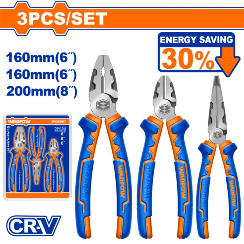 WPS0613 (Wadfow 3 Pcs high leverage pliers set  P5C20)
