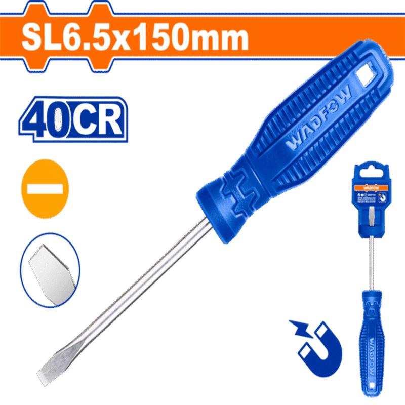 WSD3266 (Wadfow Slotted screwdriver 6.5x150mm 40Cr  P12C144)