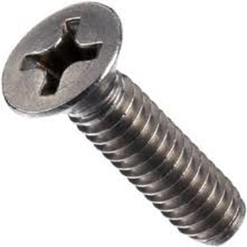 [100 PKG] Machine Screws Phil Flat 316 Stainless 10/24 X 1
