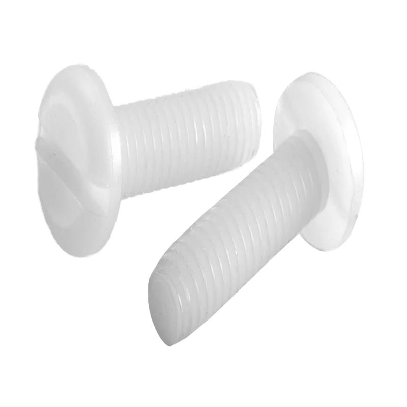 [2500 BULK] Machine Screws Slotted Pan Nylon 6/6 4-40 X 1