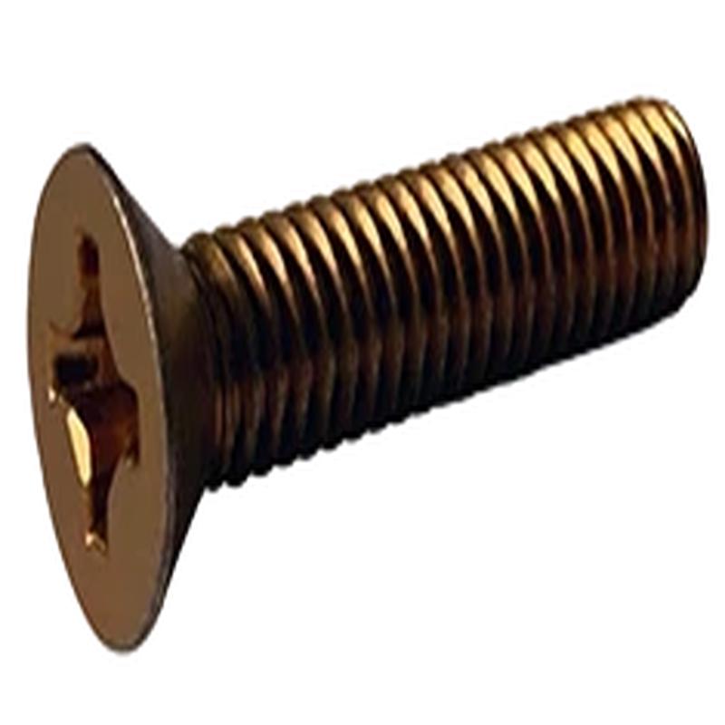 [5000 BULK] Machine Screws Phil Flat 100 Steel Cadmium Yellow Plated (MS24693) 8/32 X 3/8