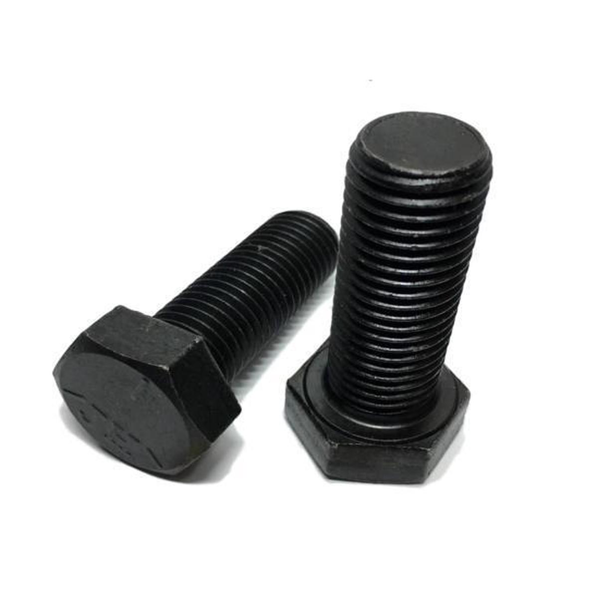 (Qty 375) 1 1/4" Hex Bolt Plain Grade 5 Cap Screw Full Thread Bulk Box