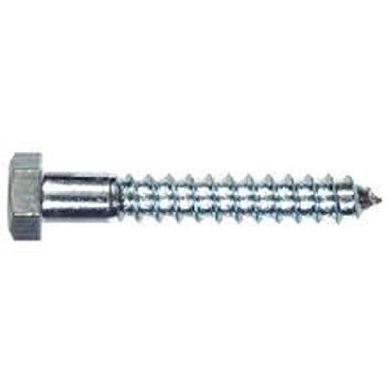 [10 PKG] Lag Screws Hex Zinc Plated 1/2X18