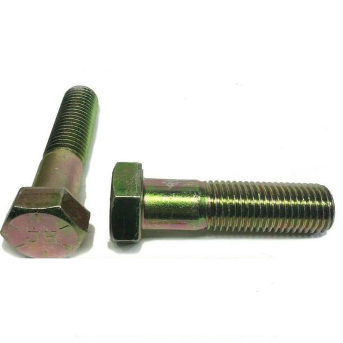 (Qty 25) 9/16"-12 x 3" Hex Bolt Zinc Plated Grade 8 Cap Screw Partial Thread