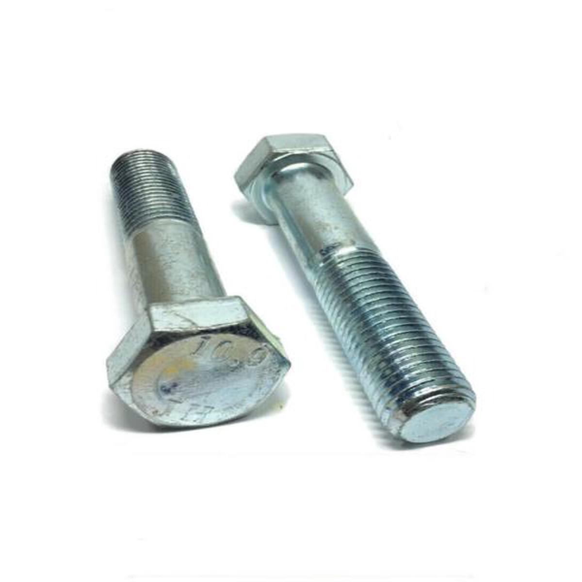 (Qty 25) M8-1.25 x 130mm Hex Bolt Zinc Plated Grade 10.9 Cap Screw Metric