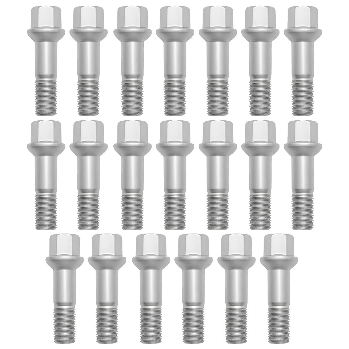 MDEOOSKY 20pcs M14x1.5 Wheel Lug Bolts Nut Stainless Steel, Replacement for Mercedes Benz ML350 S500 GLK350 S550 CL500 GL450, 0009905307, Replacement for Mercedes Benz W220 W204 W164 W251
