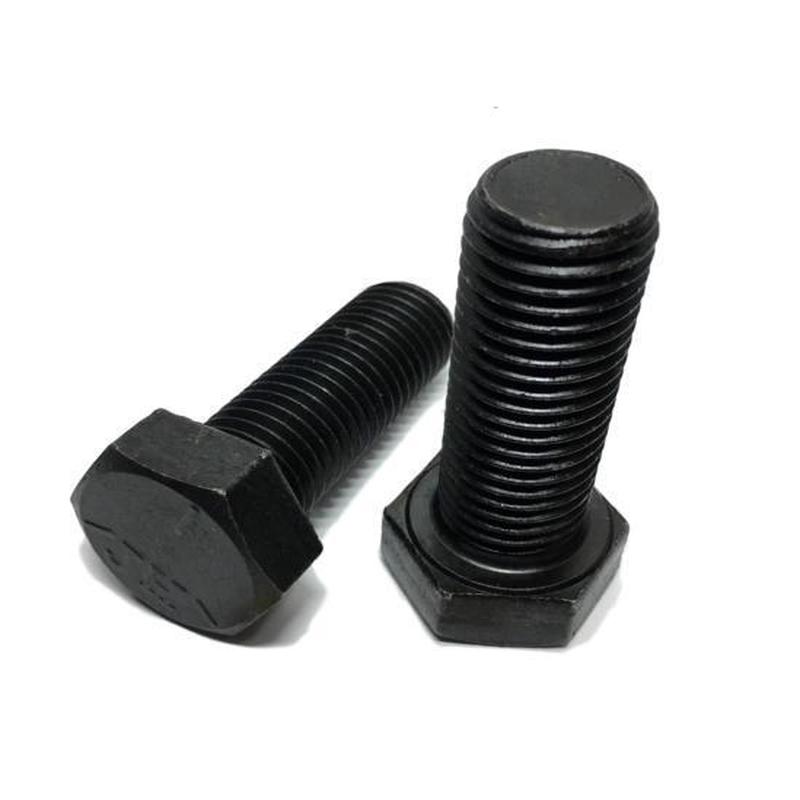 (Qty 50) 1/2"-13 x 1" Hex Bolt Plain Grade 5 Cap Screw Full Thread