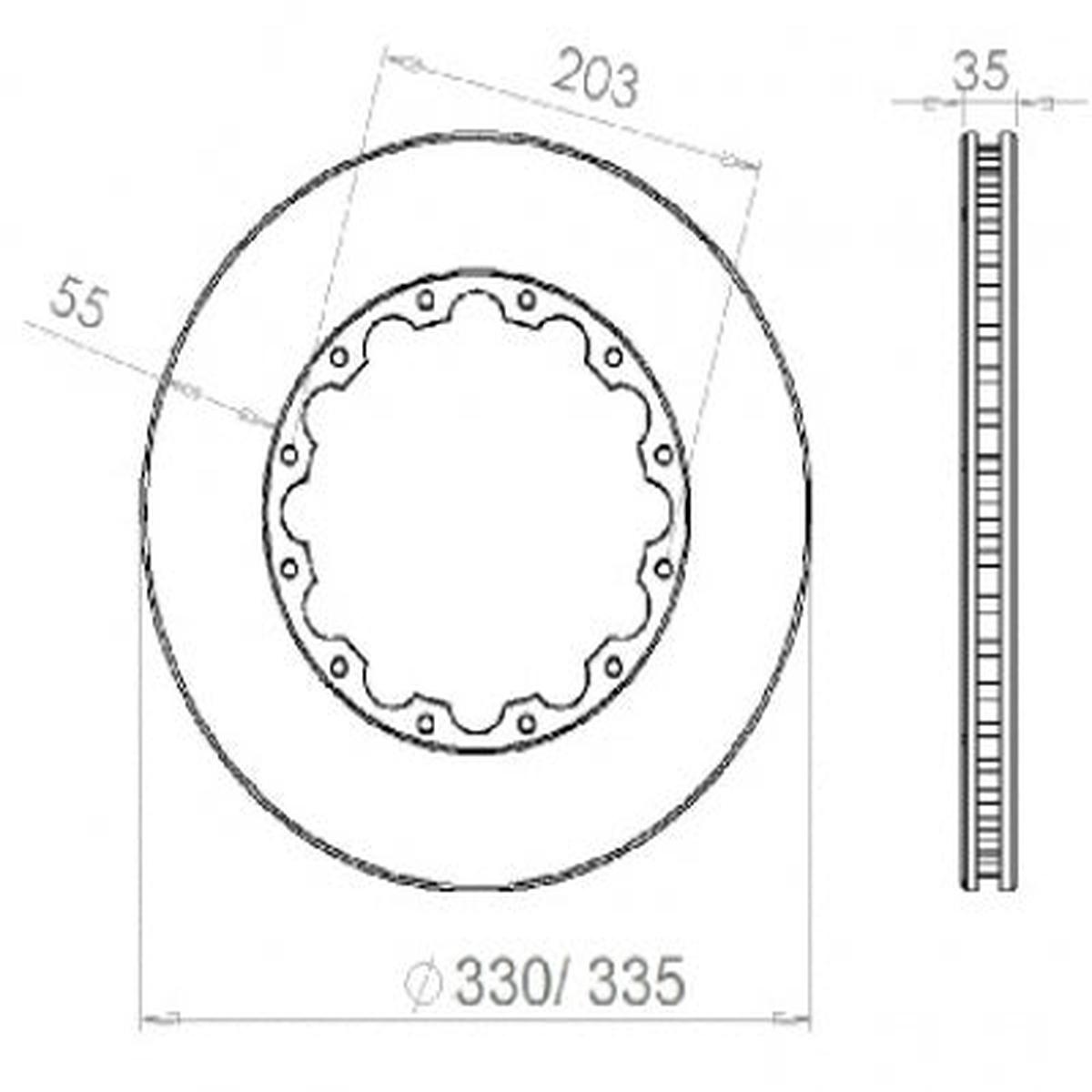 Reibring 330 mm