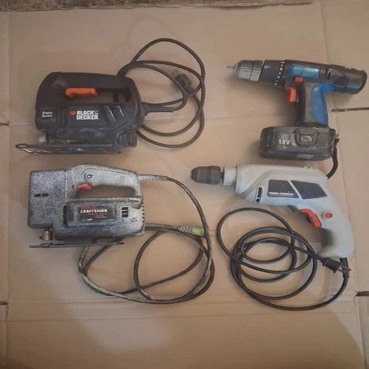 20V Cordless Drill, Electric Power Drill Set with 1 Battery & Charger, 3/8" Keyl