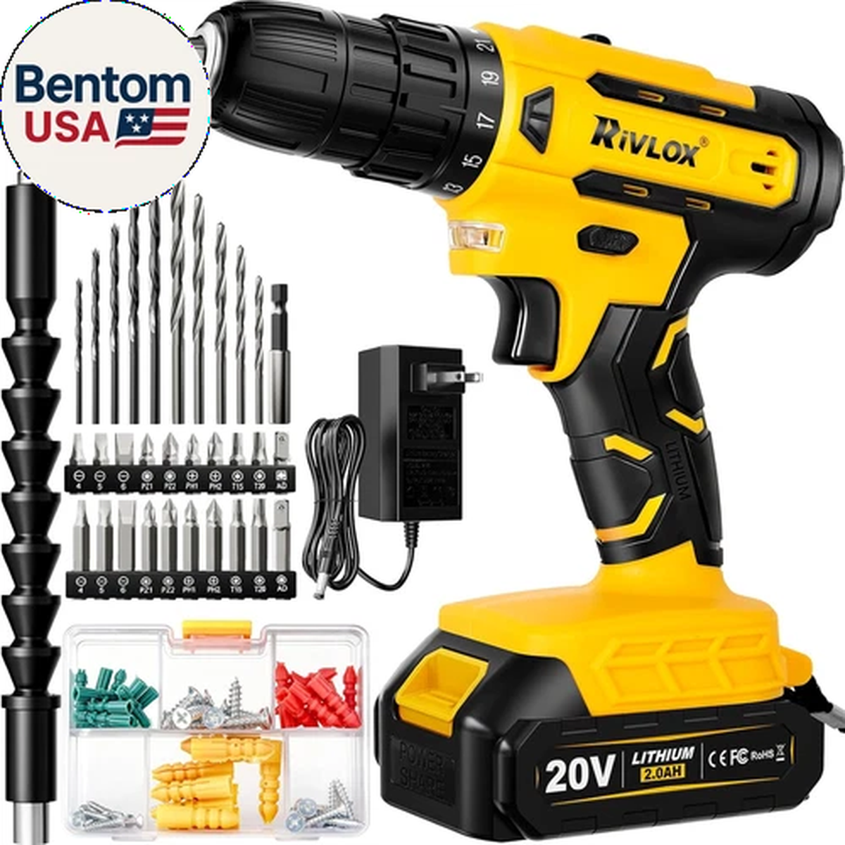 126pc Tool Set with 8V Cordless Drill, Toolbox for Home Repair DIY Pro!!