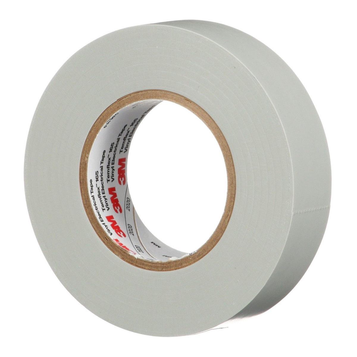 3M 165 Temflex Vinyl Electrical Tape, Gray, 0.75 in x 60 ft, 6 mil (165GY4A) (7100169192) (10 Roll Pack) (10 Pack)
