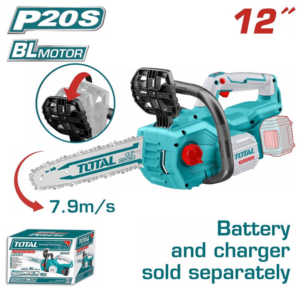 Total 12 Chainsaw 20V Battery Powered 20V Tgsli20128
