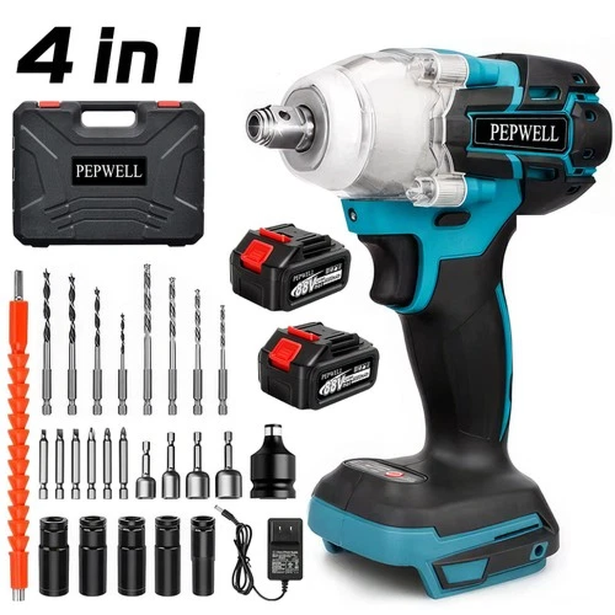 18V Brushless Cordless 2-Tool Combo Kit W/ Hammer Drill, Impact Driver, Batterie
