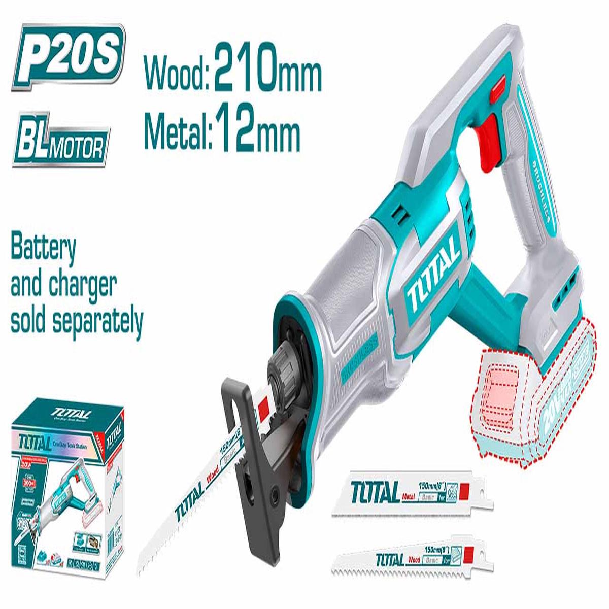Total 20V Cordless 8 1/4" Reciprocating Saw TRSLI2108