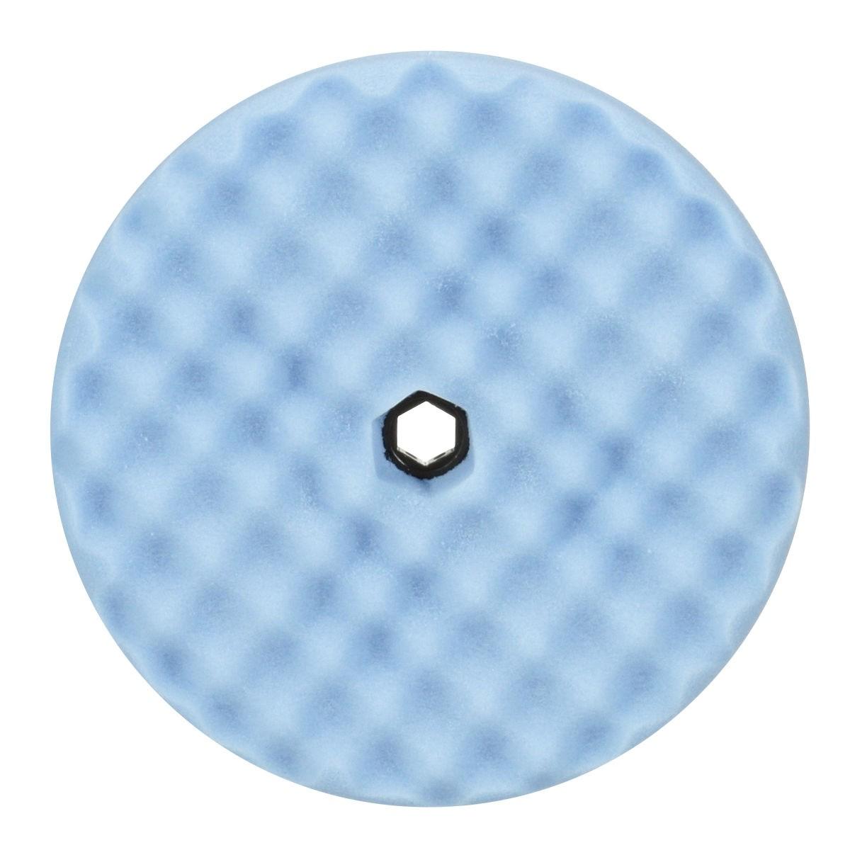 3M 05708 Hookit Ultrafine Foam Polishing Pad, Double Sided Quick Connect, Waffle Face, Blue, 8 in (7100145281) (6 Pack)