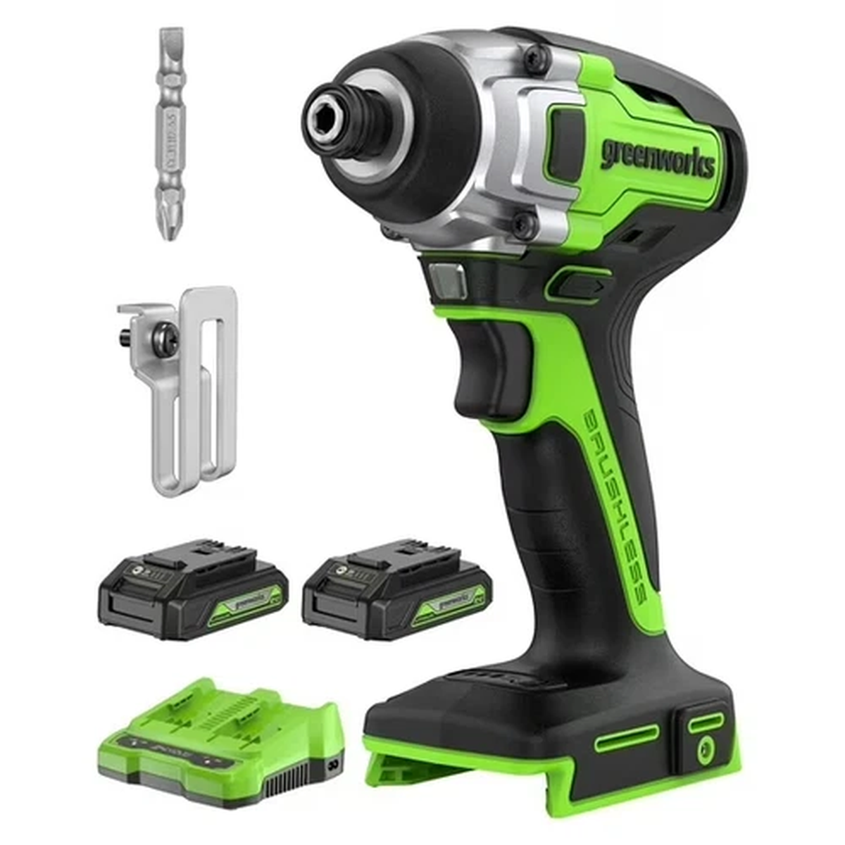 20V Cordless 2-Tool Combo Kit: Drill and Impact Driver with 1.5Ah Battery and...