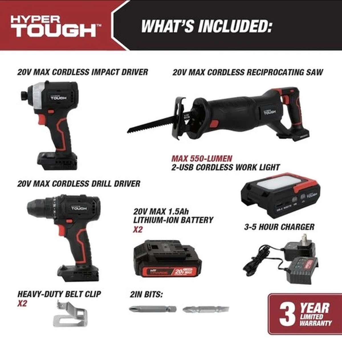 21V Cordless Drill Kit, Toolbox, Batteries & Bits for Home Repair, Men Gift