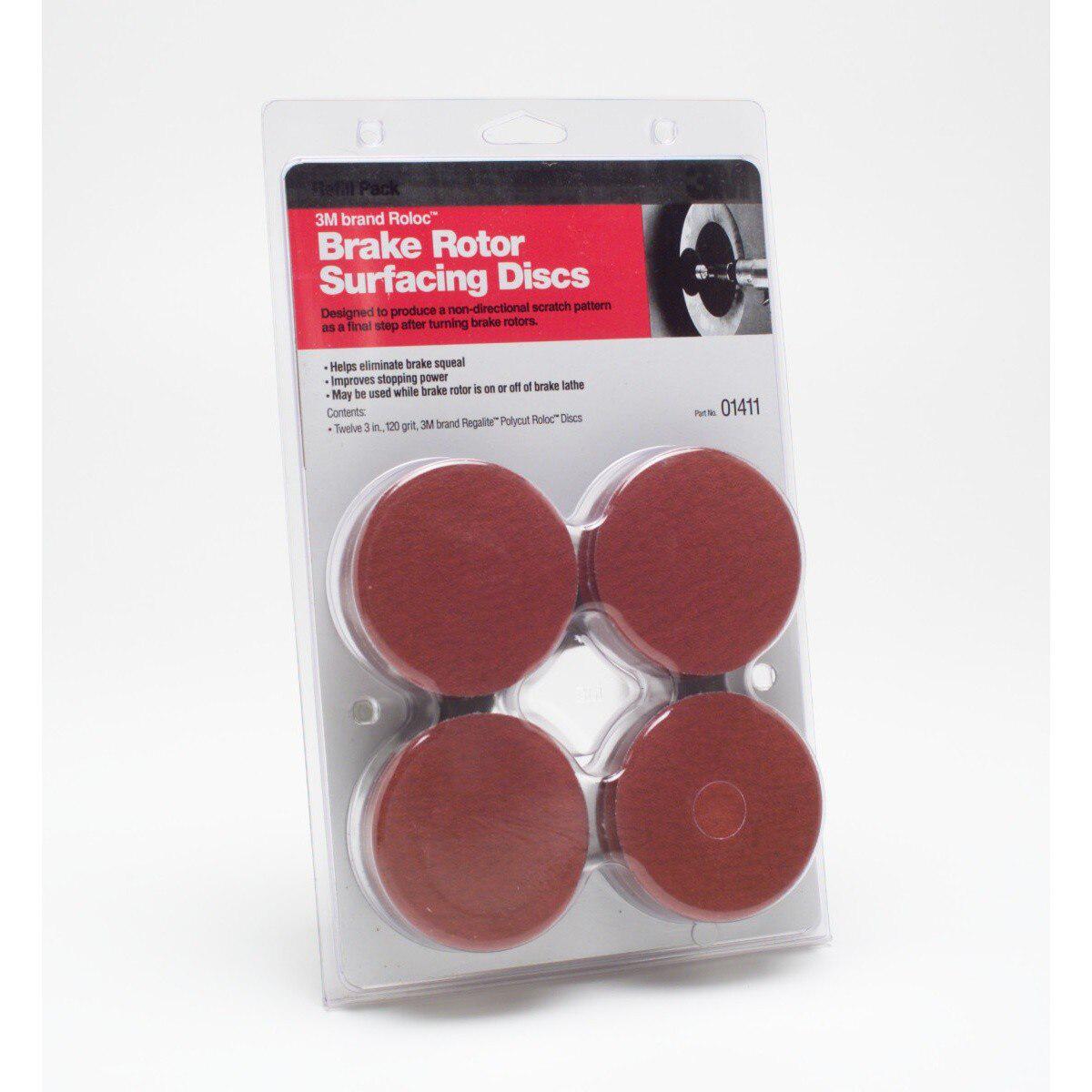 3M 01411 Roloc Brake Rotor Surface Conditioning Disc Refill Pack, P120 Grit, Brown, 3 in (7000120356) (144 Pack)