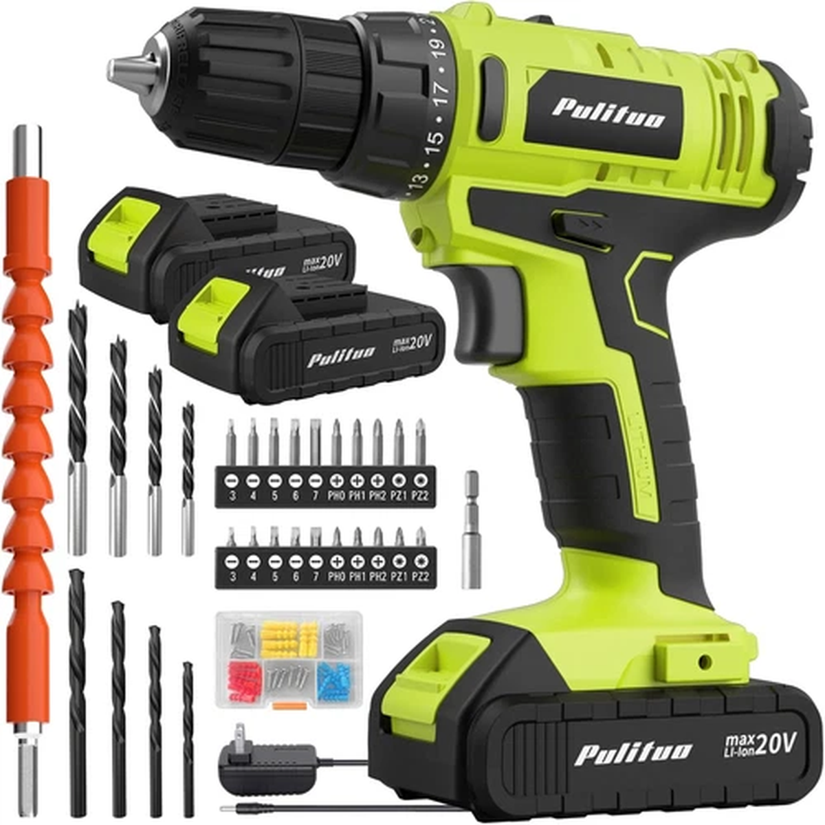 TEENO Brushless Power Tool Combo Kit, 6-In-1 Cordless Interchangeable Multi-Tool