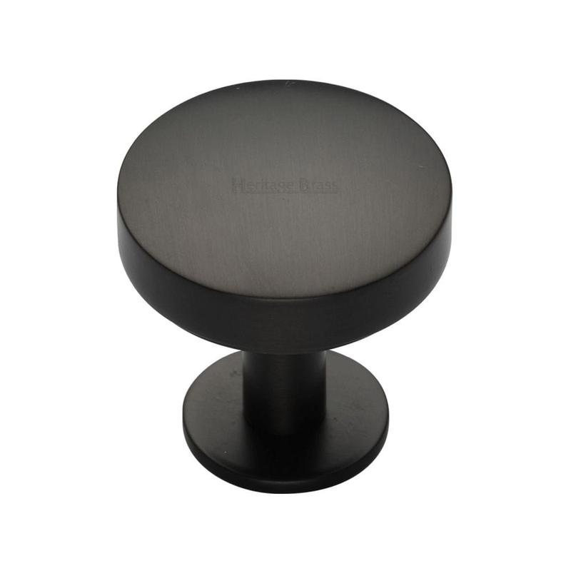 Heritage Brass - Cabinet Knob Domed Disc Design with Rose 32mm Matt Bronze Finis