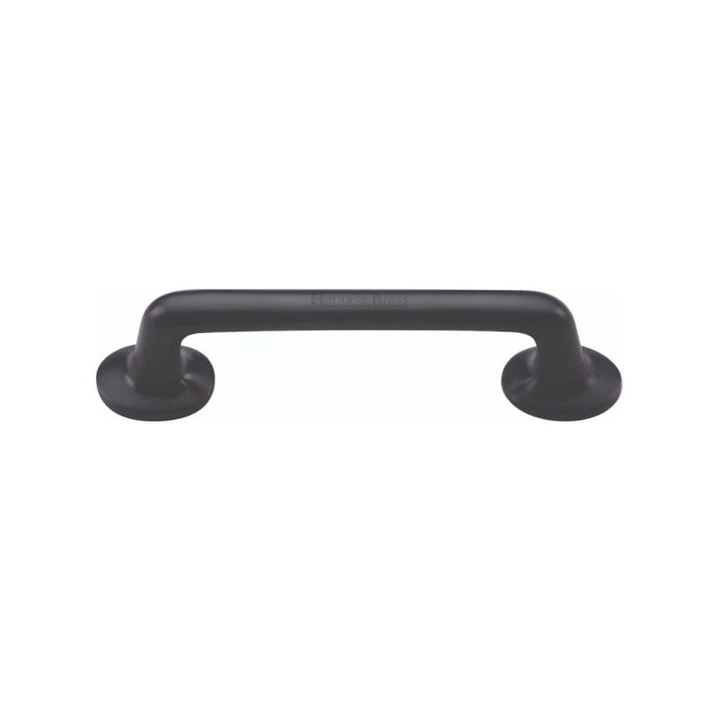 Heritage Brass - Cabinet Pull Traditional Design 96mm CTC Matt Black Finish