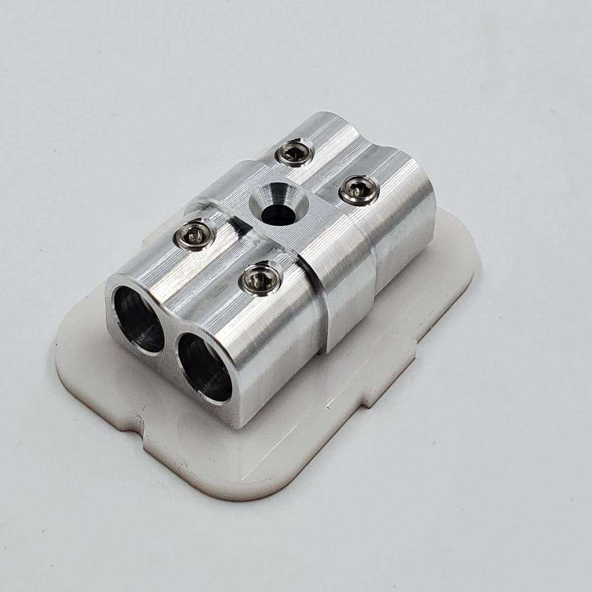 8 Gauge Distribution Blocks New Style - 4 hole | orange