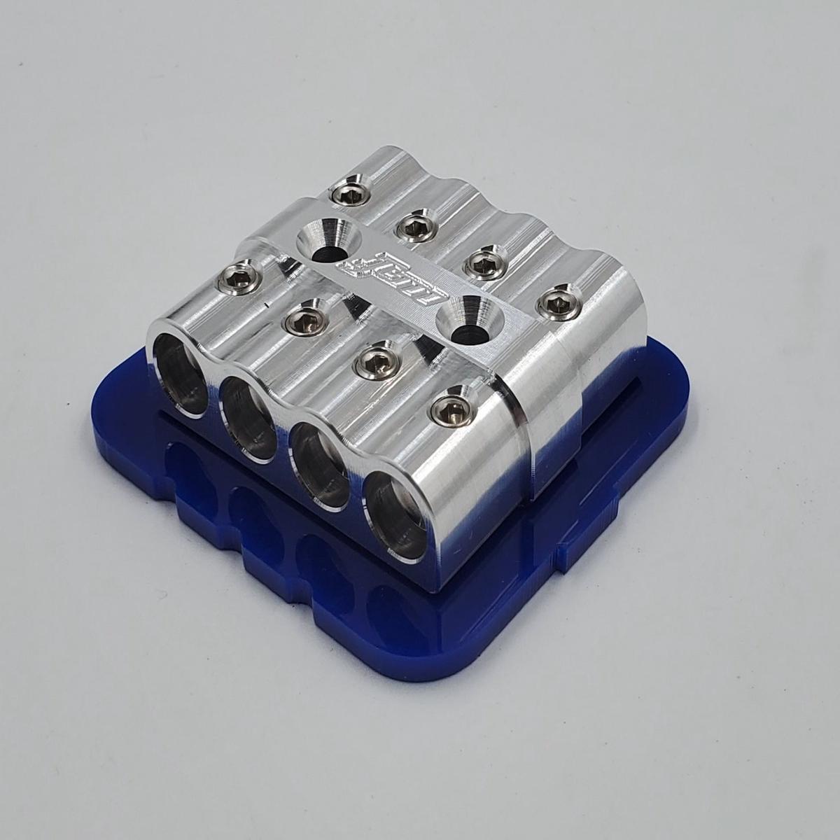 8 Gauge Distribution Blocks New Style - 8 hole | black
