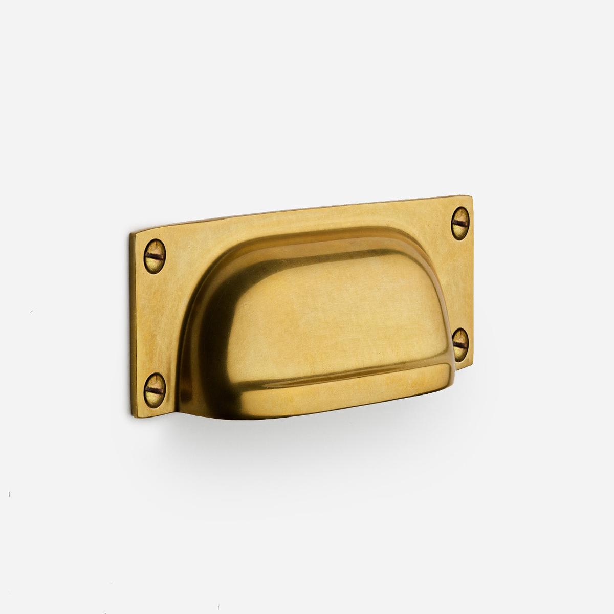 Yorkshire Pull, 4" - Unlacquered Aged Brass