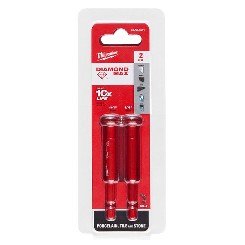 2Pce DIAMOND MAX 6MM Diamond Grit Hole Saw Set 49560501 by Milwaukee