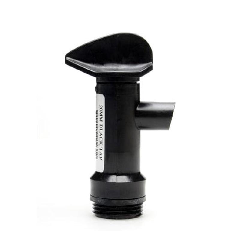 Black Plastic Tap suit 20L/ 200L Drums TAP2012 by Diggers