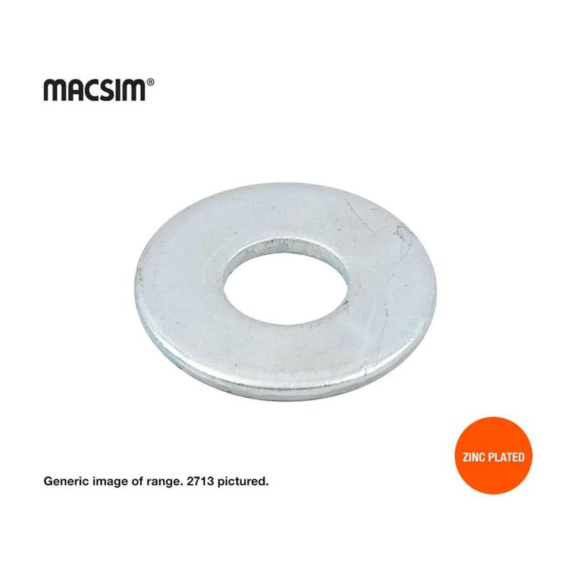 Zinc Plated Heavy Duty Flat Washer by Macsim