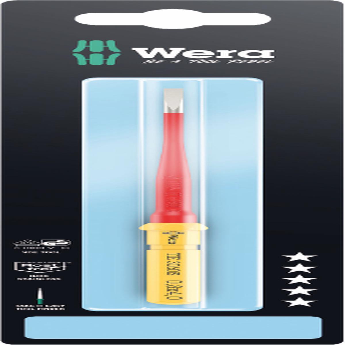 Wera Kraftform Kompakt VDE 3060 iS Slotted 0.8x4.0x157mm Take it Easy SB