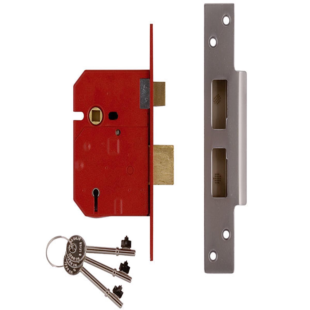 UNION  2234E 5 Lever BS Mortice Sashlock Plated Brass Finish 79.5mm 3 in Visi
