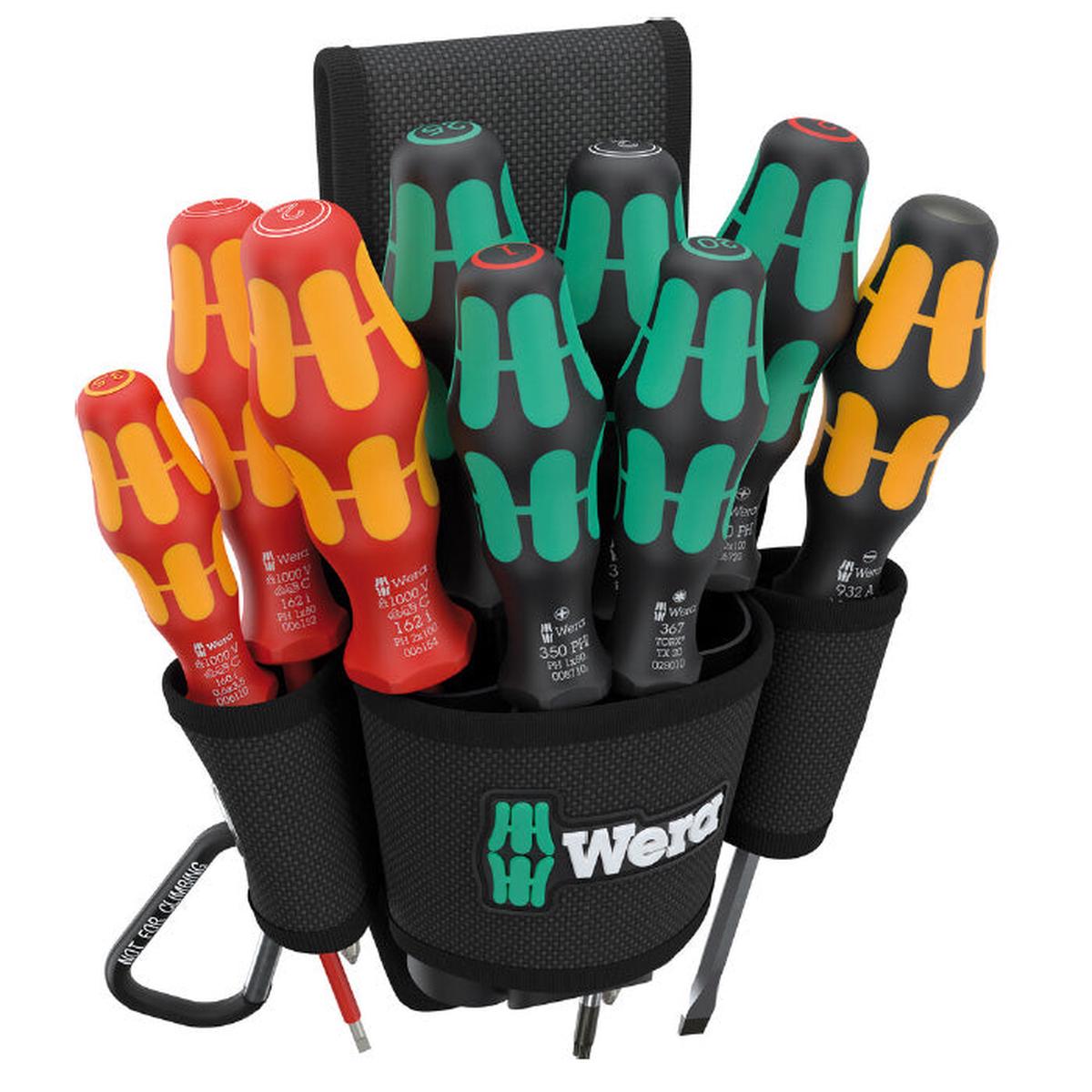 Wera 9620 Belt Holster Screwdriver Set 1, 10 Pce