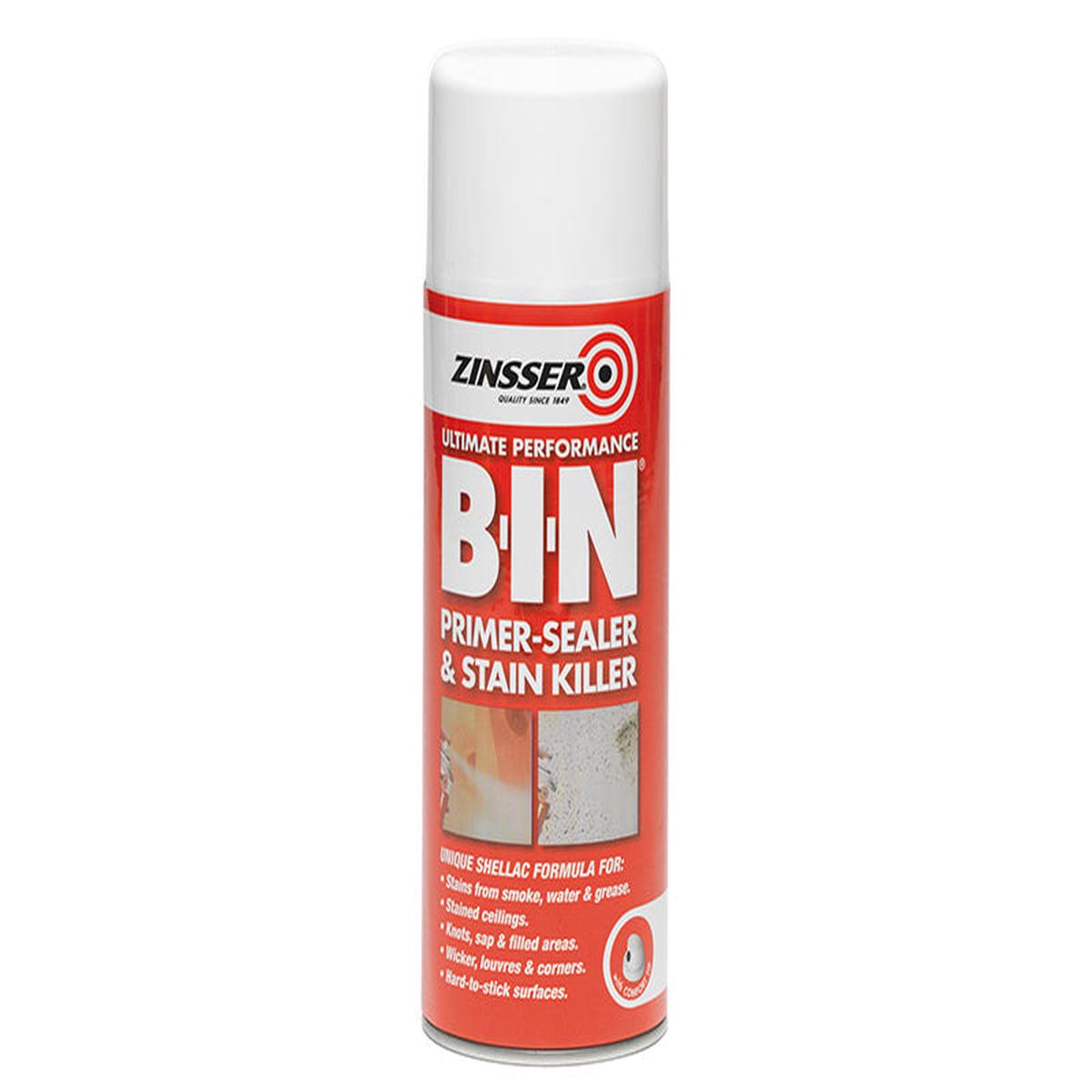 Zinsser  B.I.N Primer, Sealer & Stain Killer Aerosol White 400ml