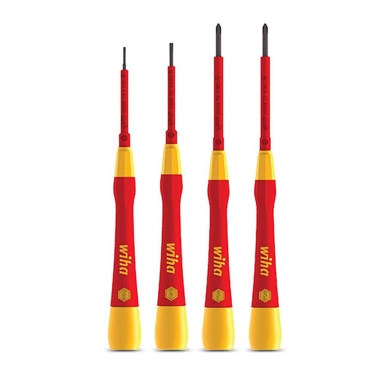 Wiha 4pc VDE PicoFinish Screwdriver Set - Slotted / Phillips