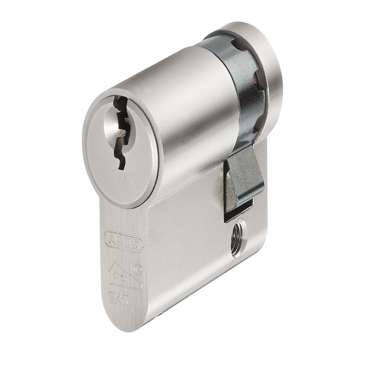 ABUS Mechanical  E60NP Euro Half Cylinder Nickel Pearl 10mm / 30mm Visi