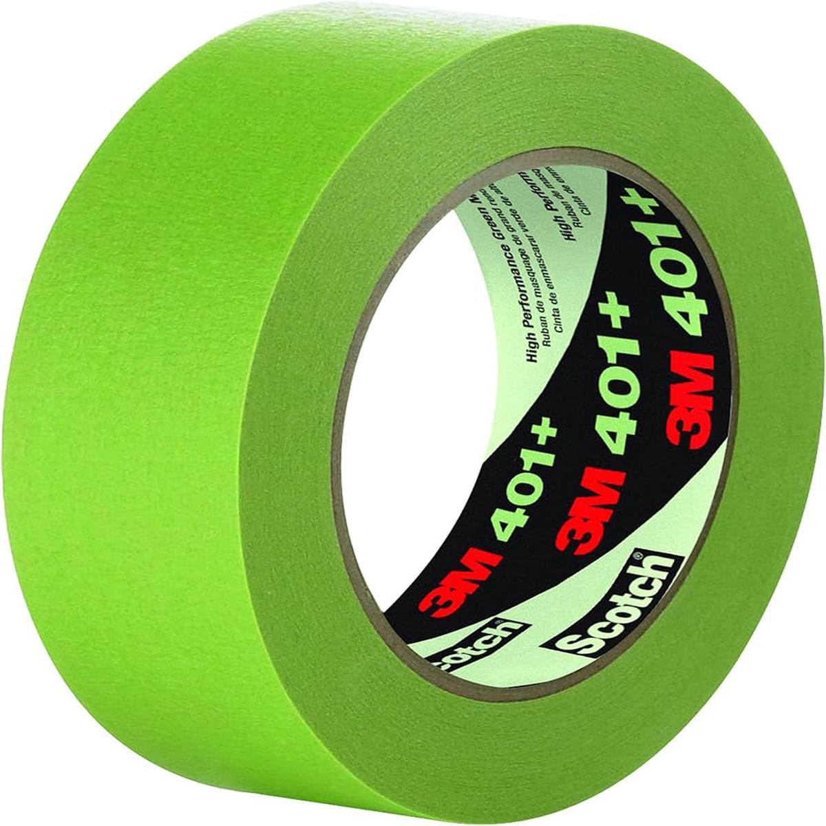 3M 401+ Performance Green Masking Tape 18mm x 55m * BOX OF 48 *