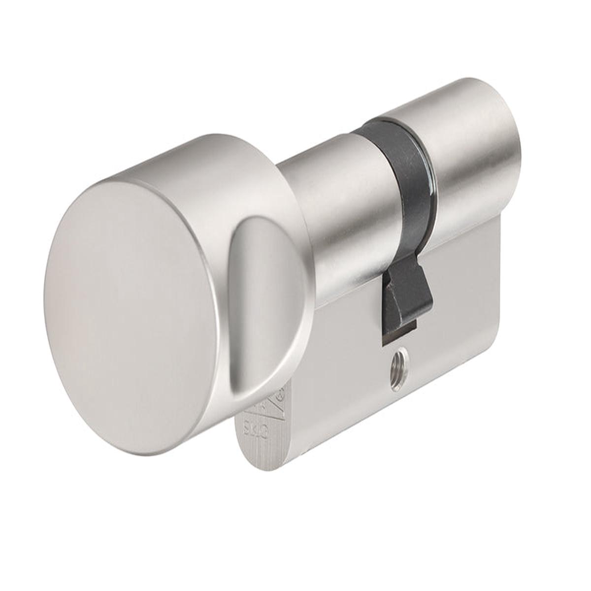 ABUS Mechanical  KE60NP Euro Thumbturn Cylinder Nickel Pearl Z30mm / K45mm Box