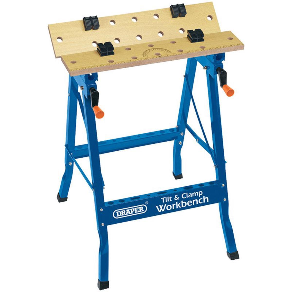 Draper Tools 600mm Tilt and Clamp Fold Down Workbench
