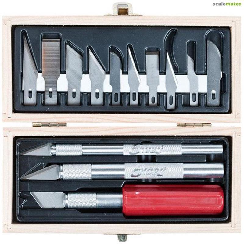 Excel Tools 44382 Hobby 3 Knife set w/10Blades