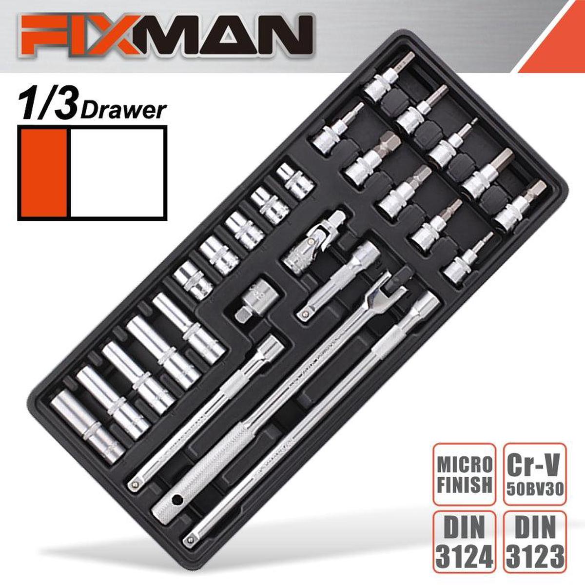 Fixman Fixman 26 Pc 3/8' Dr.Sockets & Accessories