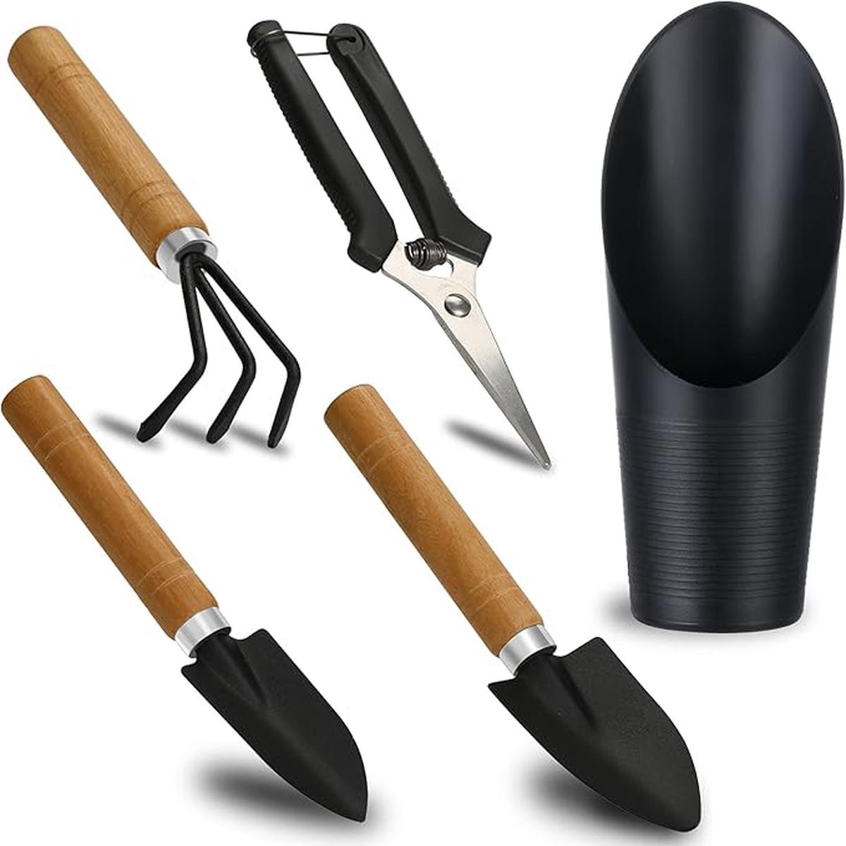 5Pcs Succulent Tools,Mini Garden Tools,Pruning Scissors as Plant Accessories, Gardending Hand Tools Kit for Seedling Soil,Caring Succulent,Houseplent,Bonsi,Gifts for