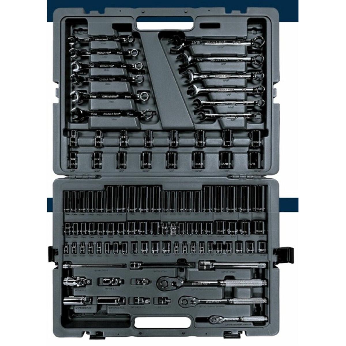 Cougar Pro A234 Socket and Wrench Set SAE and Metric 103 Pieces