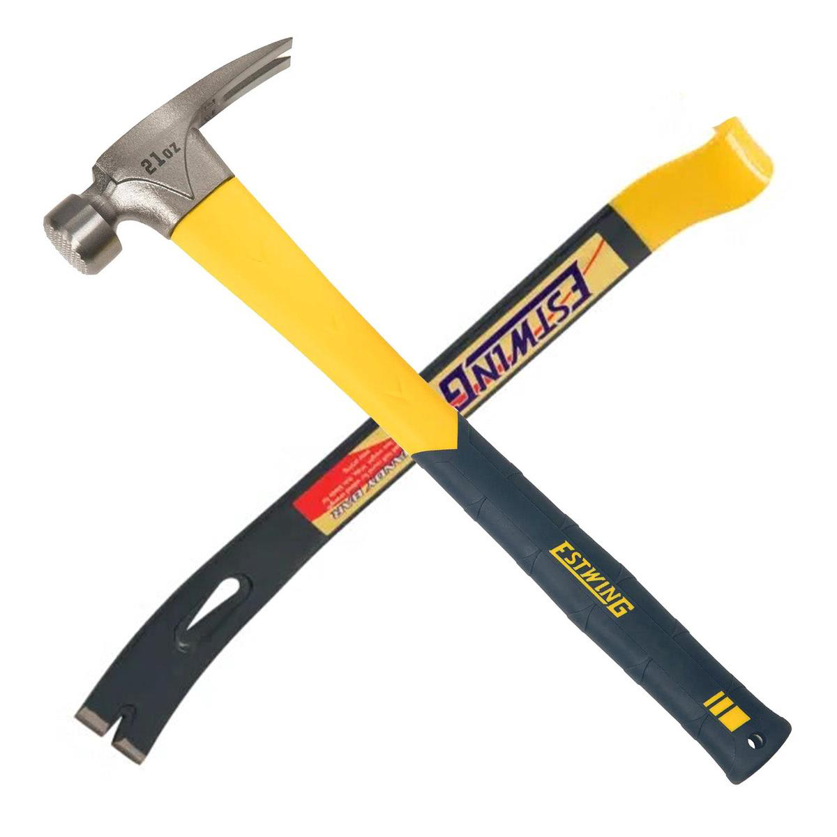 Estwing HPBS Milled Face Framing Hammer 038 Half Round Pry Bar Bundle