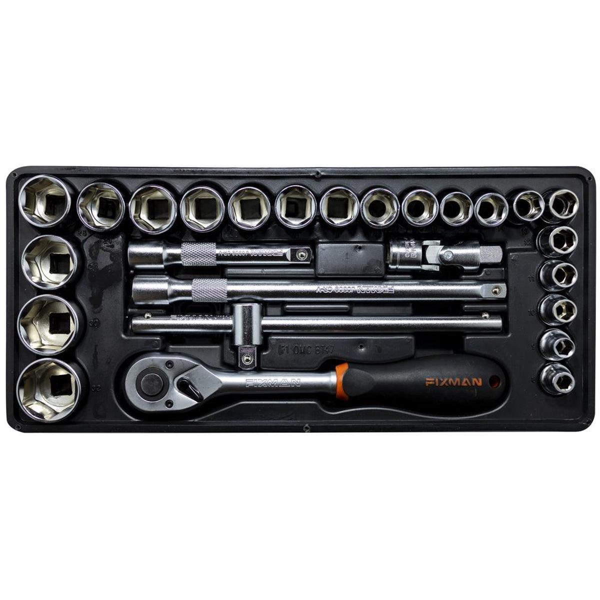 Fixman Fixman Tray 26 Piece 1/2' Drive Sockets And Accessories